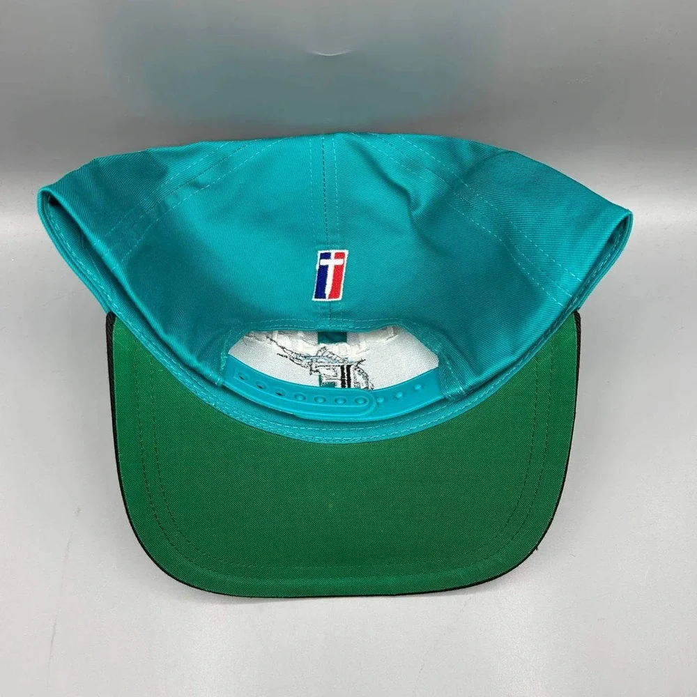 Vintage Florida Marlins Hat Men Blue Black Twins Enterprise Snap Back Cap New